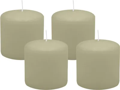 Produktbild von 4er Set Adventskranzkerzen Antik Grün Ø 60 x 80 mm