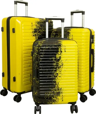 Produktbild von Hartschalen Trolley Set mit tollem Farbdesign Sierra Gelb-Schwarz Gr. M, L und XL