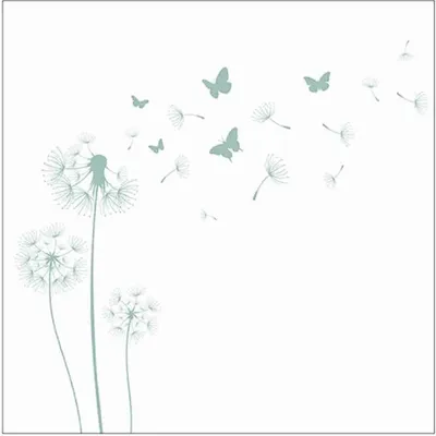 Produktbild von 20 Servietten blowing away Pusteblume Schmetterlinge 3lagig 33x33cm Tissue Feier, Farbe:aqua