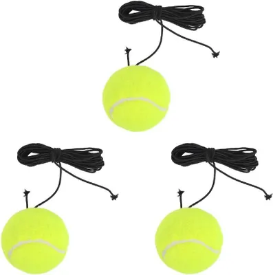 Imagen del producto de Conjunto de pelotas de tenis con funda elástica, 3 unidades, pelota de entrenamiento para tenis