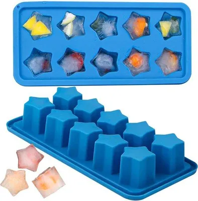 Immagine prodotto di Stampi per gelato in silicone, 2 pezzi, blu