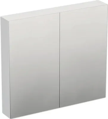 Produktbild von Jungborn Spiegelschrank TRENTA 80 x 14,4 x 72 cm weiß zu A8916 matt 2-türig IP 44