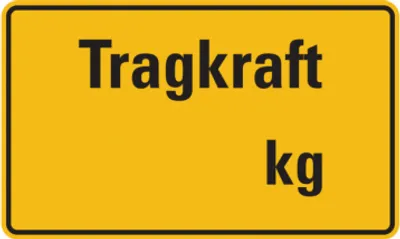 Produktbild von Dreifke® Regalschild, Tragkraft, schwarz/gelb - zum Selbstbeschriften | Alu g...