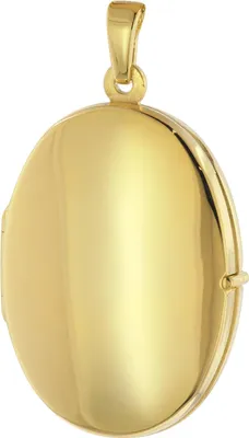 Produktbild von trendor 21555 Medaillon Anhänger Oval 925 Silber Vergoldet 26 x 19 mm