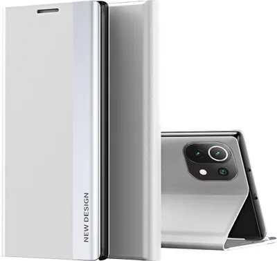 Immagine prodotto di Custodia Xiaomi Mi 11, Custodia magnetica in Finto cuoio con funzione stand per Xiaomi Mi 11 Bianco