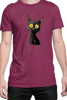 Immagine prodotto di Maglietta da uomo Funny Cats Breeds Bombay Cat 015, Man XL , Bordeaux