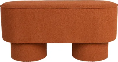 Produktbild von Housecraft Living Marcos Sitzbänke 93x35x44,5cm Bouclé Rot/ Braun