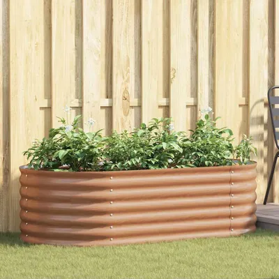 Image de Maison Exclusive - Potager surélevé marron 160 x 80 x 44 cm en acier