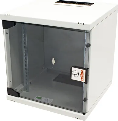 Obrázek produktu pro ROLINE 26.21.0024, Nástěnný regál, 6U, 20 kg, Zámek, 5,4 kg, Šedá