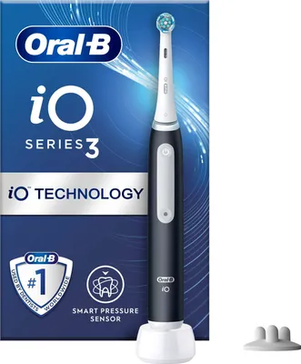 Produktbild von Oral-B iO 3 Matte Vibrierende Zahnbürste für Erwachsene Schwarz, Weiß