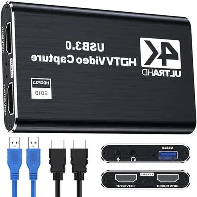 Productafbeelding van Video Opnamekaart - HDTV Capture - Live Streamen - 4K Loop-Out - 1080P 60FPS - Zwart