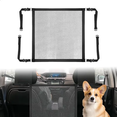 Imagen del producto de Red de seguridad para perros, ajustable, de 53 x 53 cm, ideal para el maletero y coches pequeños