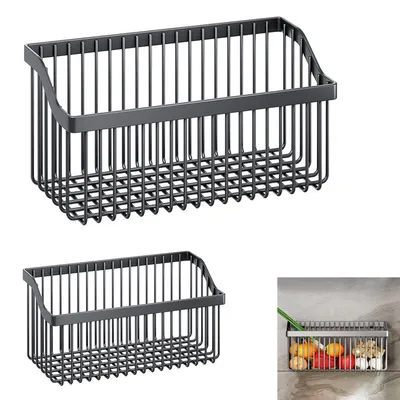 Produktbild von 30cm Multifunktionales Hängeregal Küche, 2 Ebenen Küchen Wandregal, Rostfrei, Ohne Bohren, Gewürzaufbewahrung