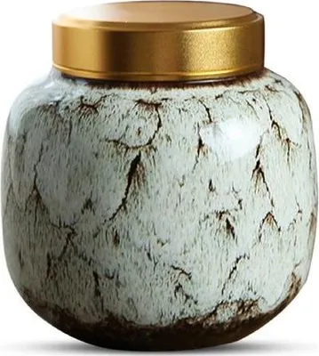 Immagine prodotto di Luxe Mini Urn 210 ML - Urna in Vetroceramica per ceneri umane e animali - Urna decorativa verde