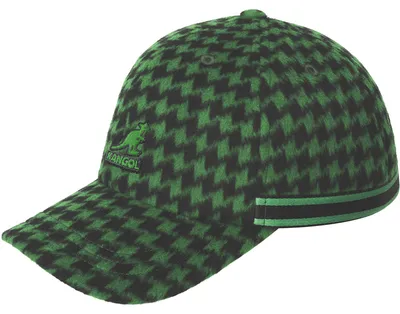 Imagen del producto de Gorra de béisbol Kangol para mujer, con estampado de pata de gallo, apariencia de fieltro, color verde, talla única