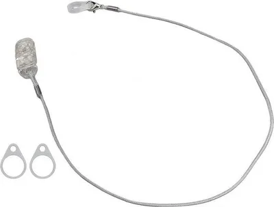 Produktbild von Nylon Ohrklip für Hörgeräte mit Silikonringen - Ohrklip für Seniorkinder.