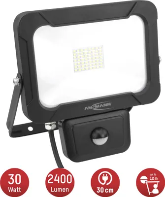 Produktbild von ANSMANN Wandstrahler mit Bewegungsmelder LED 30W – IP54 wetterfest