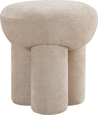 Produktbild von Pouf aus Chenille-Stoff Beige KUMBODA