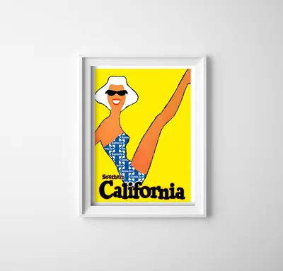 Produktbild von Poster - Canvas - Leinwand - 42 cm x 59,4 cm - Kalifornien-Reisen