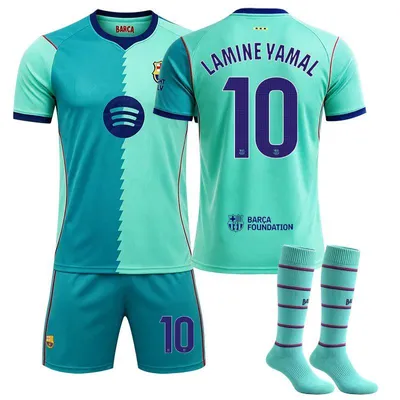 Produktbild von #10 LAMINE YAMAL Barça's second away game,26-27 (La Liga)football jersey for Kids and Adults SIZE:22