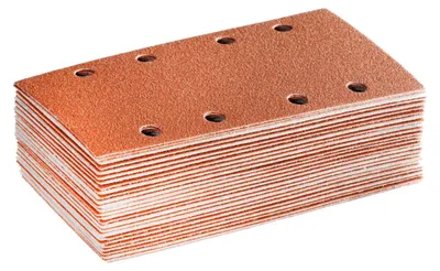 Immagine prodotto di Set di carta abrasiva Starcke, 50 pezzi, perforazione a 8 fori, grana: 100, (L x L: 185 x 93 mm) 50 pezzi