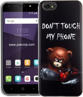 Produktbild von Handy Hülle für ZTE Blade A6 Lite Bär mit Kettensäge Smartphone Cover Bumper Schale Etuis