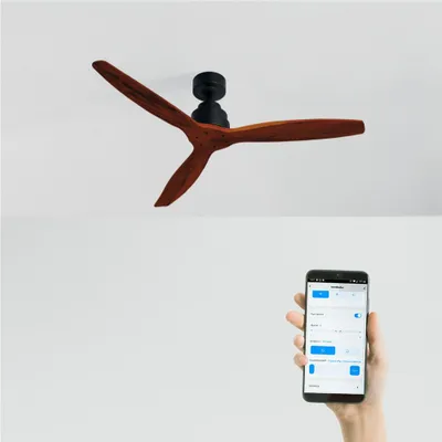 Produktbild von WIND STYLANCE NATURAL WOOD - Leiser Deckenventilator 40W 100% Holz verschiedene Größen