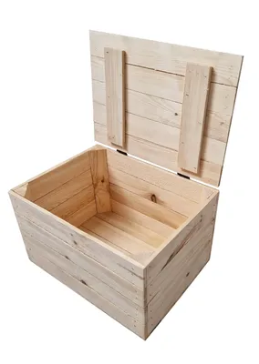 Produktbild von Holzkiste mit Deckel, Holzbox, Kiste mit Deckel, Natur 39x29x25cm, kisten zur Aufbewahrung