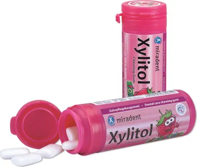 Obrázok produktu pre Miradent Xylitol žuvačky jahoda 30 g