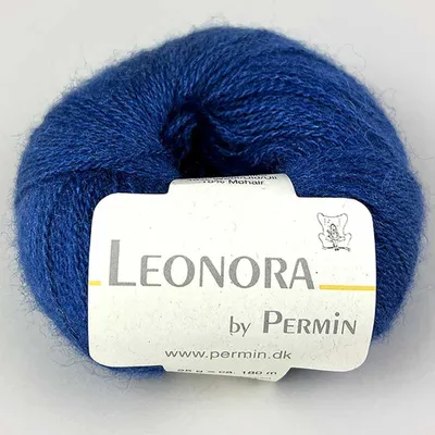 Zdjęcie produktu dla Leonora od Permin – Ekskluzywna przędza: jedwab, wełna i kid mohair (08, kolor: granatowy)