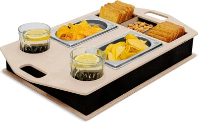 Produktbild von Taca do serwowania | Pudełko na przekąski | Barek na kanapę | Taca do serwowania duża | Snagger | Talerz na przekąski | Taca do łóżka | Wyprodukowano w UE