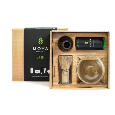 Produktbild von Matcha-Zeremonial-Set Mit Glasschale - Moya Matcha