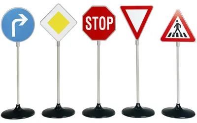 Productafbeelding van Set of 5 children's road signs - KLEIN - 2980