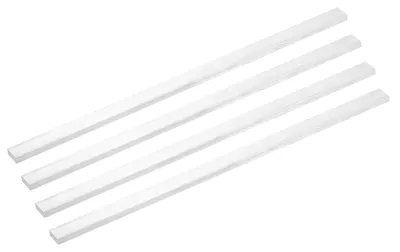 Aluminium Flachprofile 6x15x330,2 mm, 4 Stück, silber