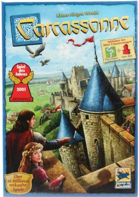 Produktbild von Asmodee Carcassonne, Brettspiel, Familie, 7 Jahr(e), Familienspiel