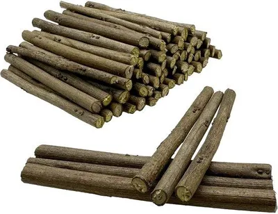 Zdjęcie produktu dla 120 drewnianych patyczków do prac rękodzielniczych – długość 10 cm, średnica 0,3–0,5 cm