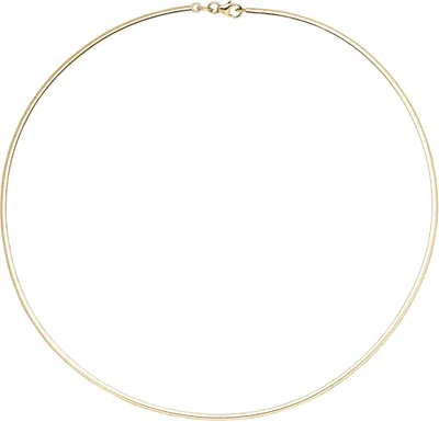 Produktbild von 2mm Halsreif Reif Kette 333 Gold Gelbgold flach 45cm Halskette Halsschmuck