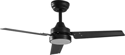 Produktbild von Lindby LED-Deckenventilator Aerallo, schwarz, CCT, leise