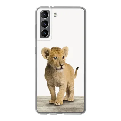 Produktbild von MuchoWow® Handyhülle Schutzhülle Hülle für Samsung Galaxy S21 Löwe - Junge - Kinder - Jungen - Tiere - Mädchen Silikon Softcase Handy Hülle - Softcase