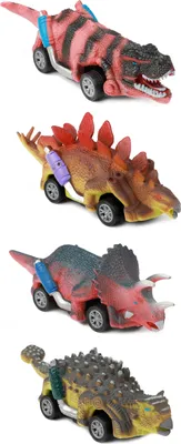 Obrázek produktu pro Dinosauří autíčka se zpětným motorem v sadě 4 kusů