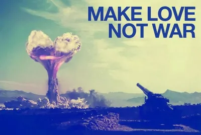 Obrázek produktu pro Make Love Not War – Milujte se, neválčete – 61 x 91,5 cm – Plakát