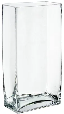 Tafelvaas aus Glas, transparent, 14 x 7,5 x 27 cm