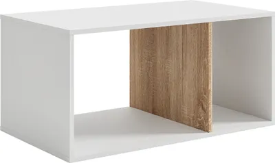 Produktbild von Couchtisch fürs Wohnzimmer Weiß Sonoma Eiche Roza 90x51x43cm