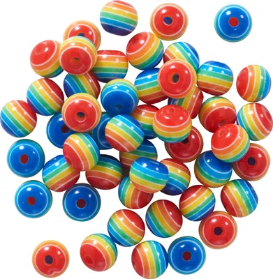 Produktbild von itoshii Perlen-Set "Regenbogen", 8 mm, 48 Stück