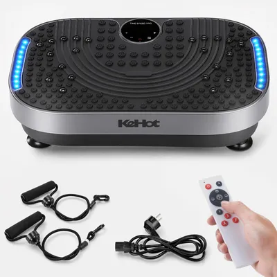 Produktbild von Kehot Vibrationsplatte 120 Stufen 6 Modi 200W Fernbedienung Zugbänder für Zuhause