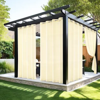 Immagine prodotto di Set di 2 tende impermeabili, 140 x 240 cm, color beige