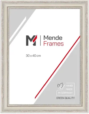 Produktbild von MendeFrames Bilderrahmen H390 Shabby-Chic creme 70x70 cm Klarglas