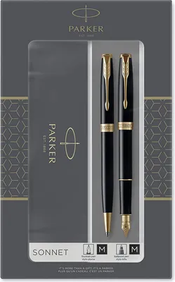 Produktbild von Parker SONNET czarny, złoty 2 szt