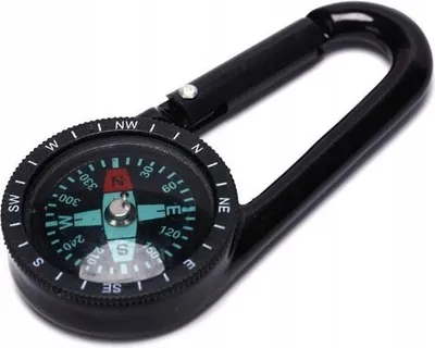 Produktbild von Kunststoffkompass mit Karabiner. Clark