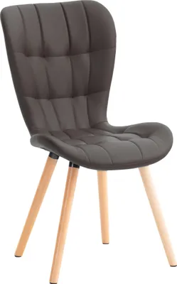 Produktbild von CLP Esszimmerstuhl Elda Kunstleder mit robustem Holzgestell braun